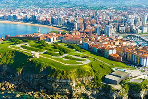 A panoramic view of Gijón