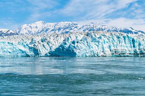 A panoramic view of Hubbard Glacier