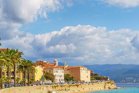 View of Saint Francois beach in Ajaccio