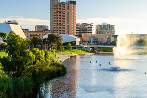 A panoramic view of Adelaide