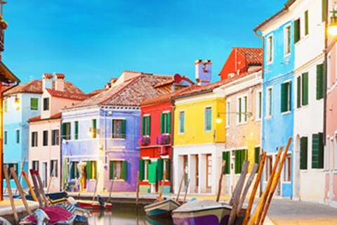 A panoramic view of Burano