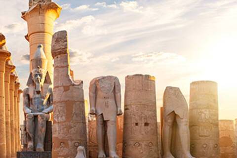 A panoramic view of Luxor Temple