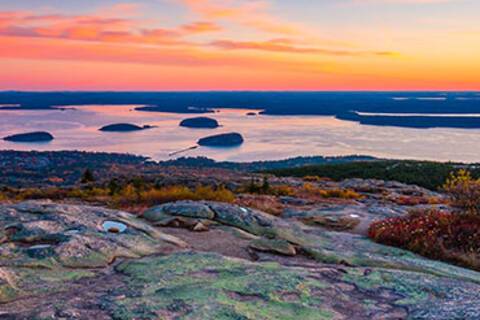 Sunrise from the Summit of Mount Cadillac in Acadia National Park