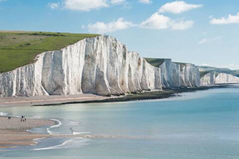 View of the White Cliffs of Dover from the water