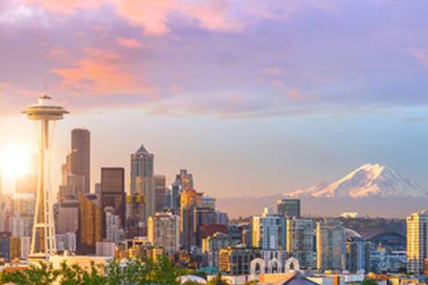 A panoramic view of downtown Seattle