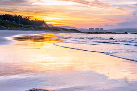 The view of a beach in Mossel Bay