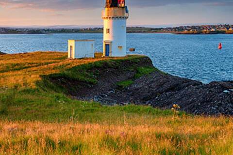 The sun setting over Stornoway