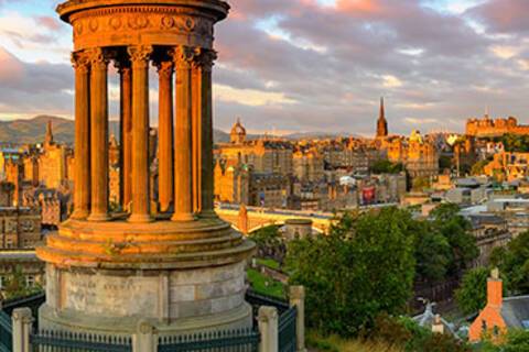 A panoramic view of Edinburgh