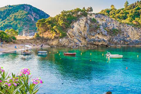 Paleokastritsa Bay in Corfu