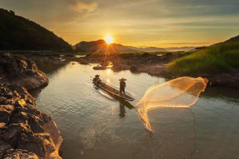 Cruising the Mekong River