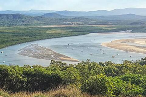 A panoramic view of Cooktown