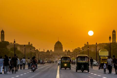 Busy street in New Delhi