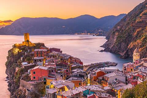 The view of La Spezia from a cliff