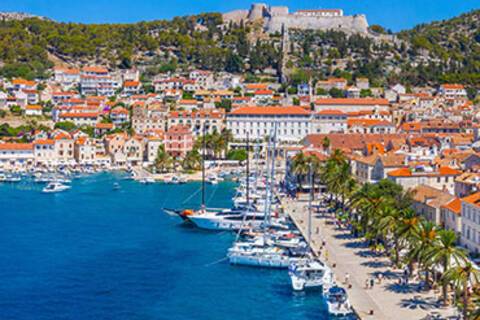 A panoramic view of Hvar