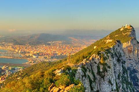 A panoramic view of Gibraltar