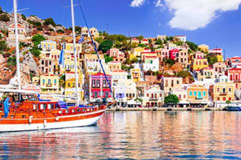 A panoramic view of Symi