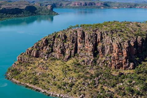 An aerial view of Fredrick Harbour, Hunter River