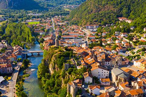 An aerial view of Tarascon