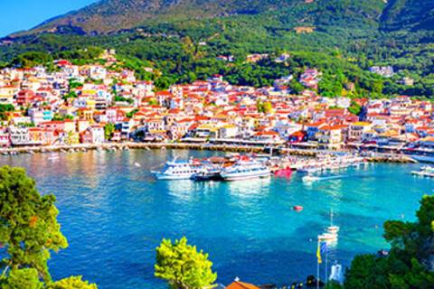 A panoramic view of Parga